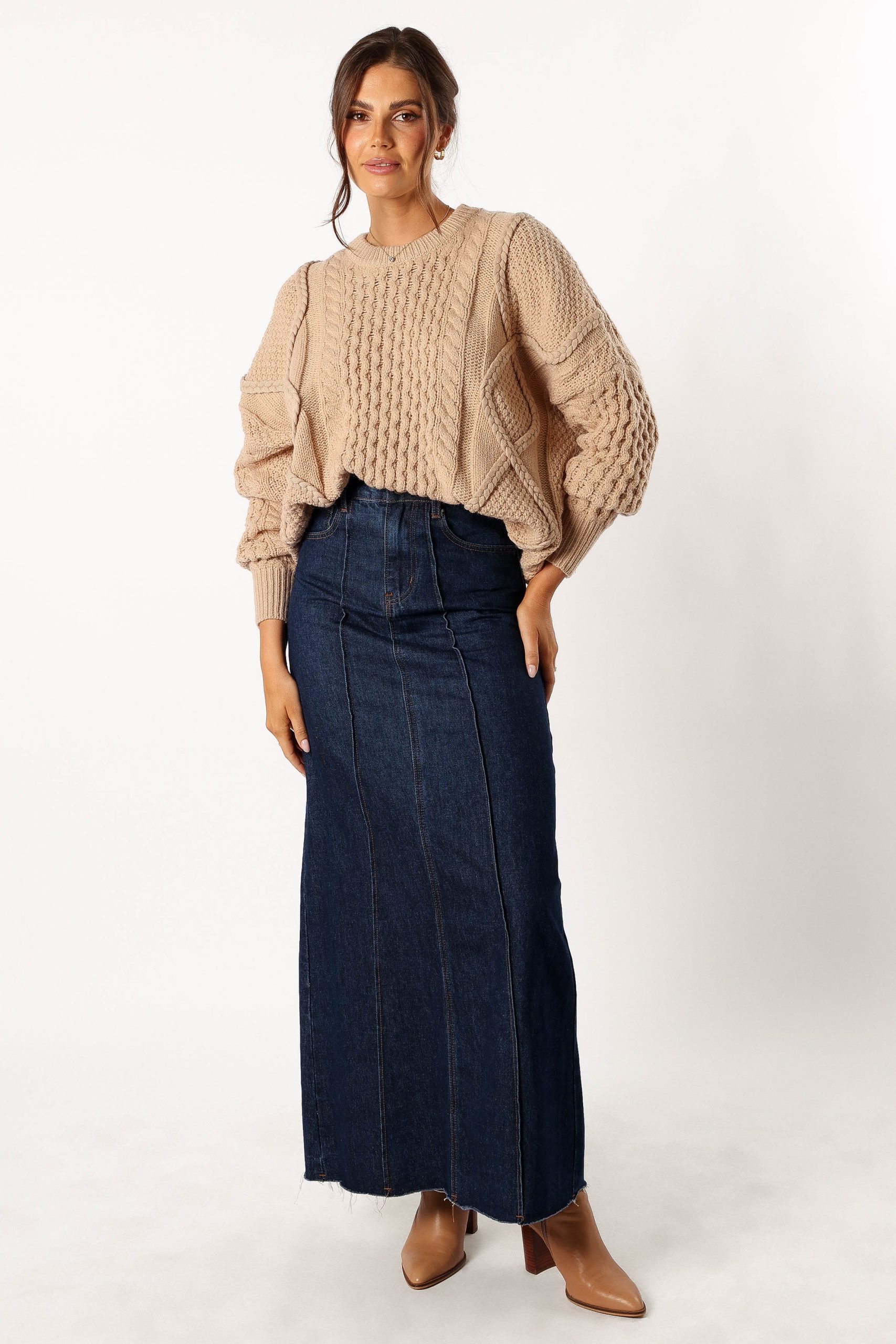 Bentley Knit Sweater - Oatmeal - Image 6