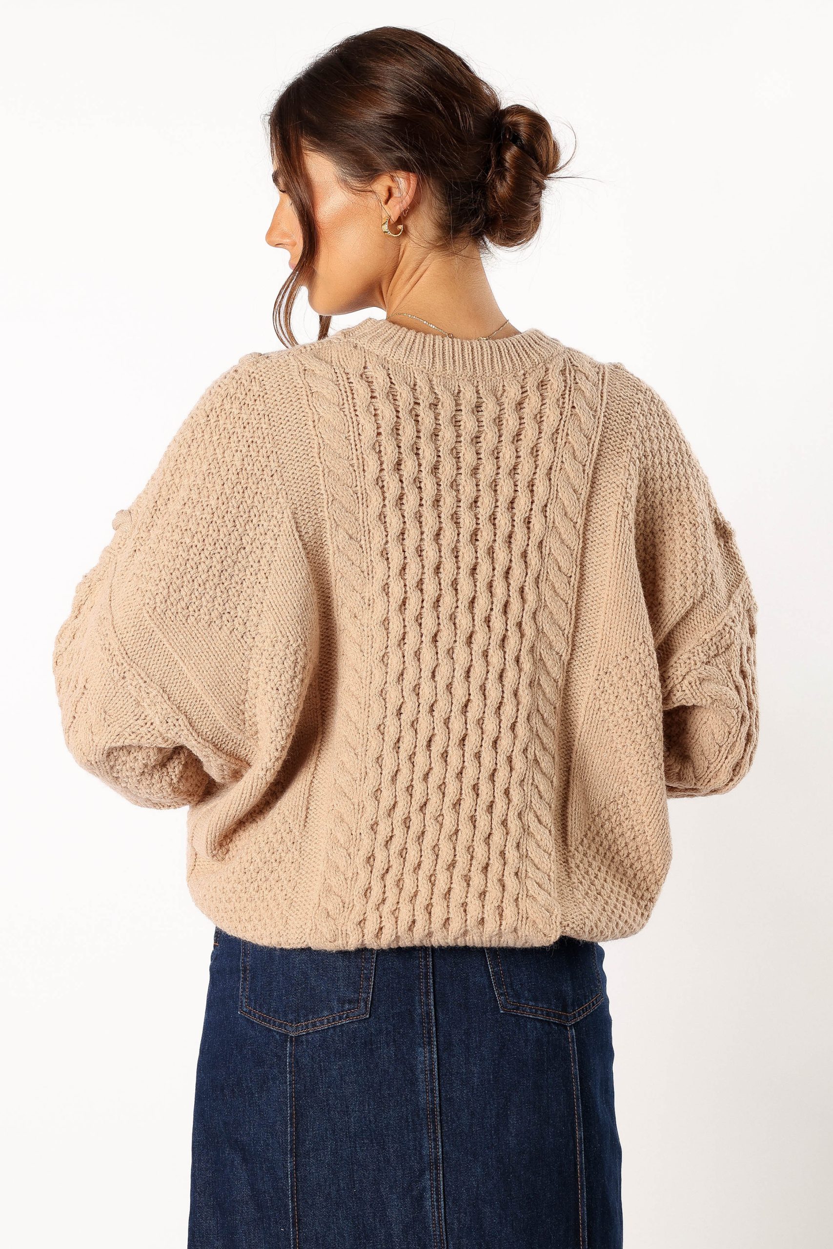 Bentley Knit Sweater - Oatmeal - Image 4