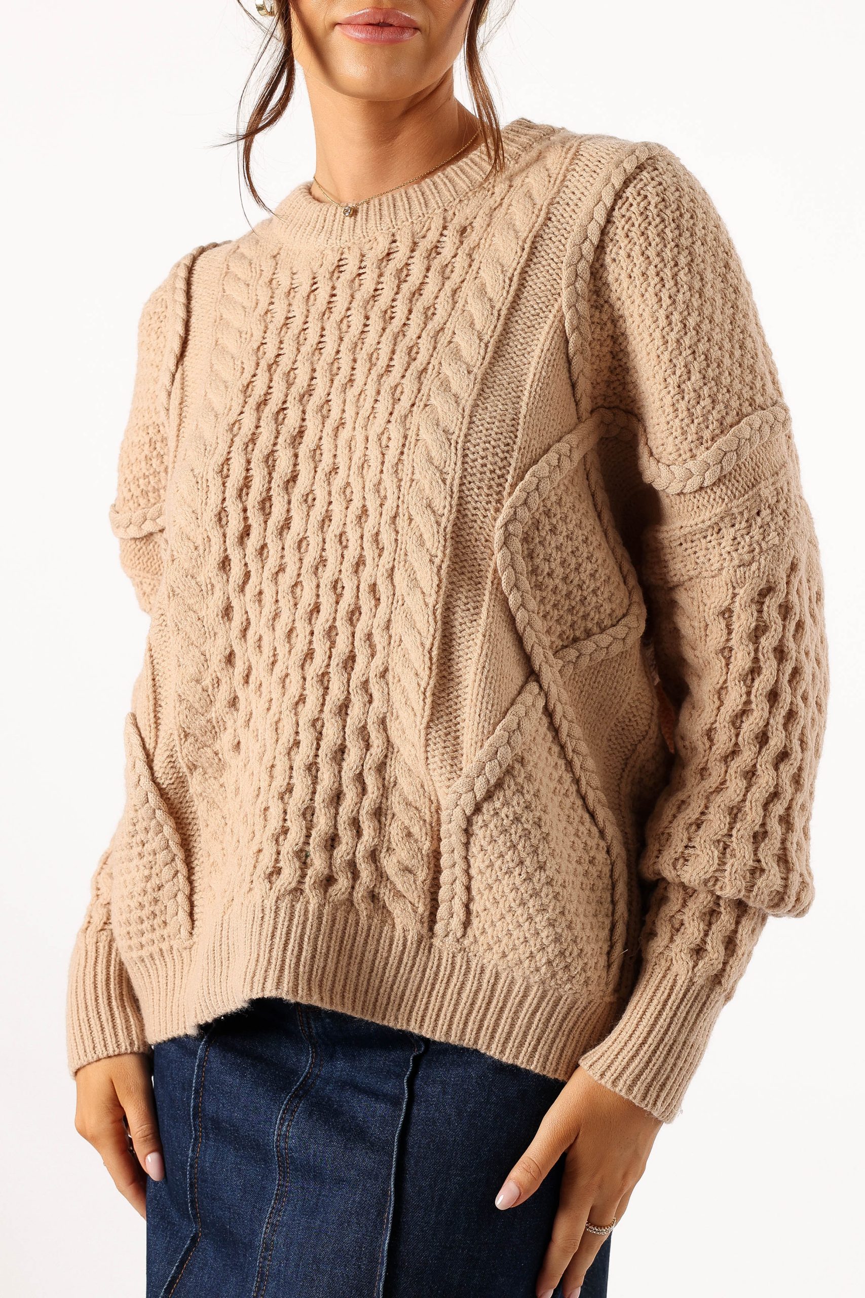 Bentley Knit Sweater - Oatmeal - Image 7