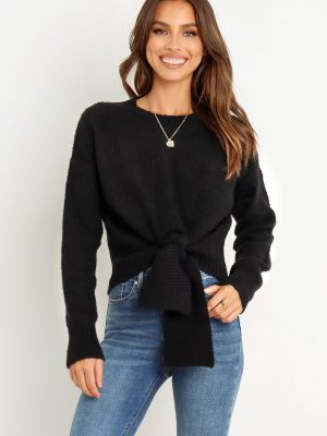 Captivate Knit Sweater - Black