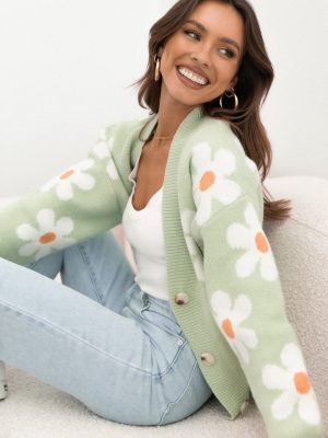 Daisy Cardigan - Green