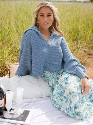 Declan Knit Sweater - Blue