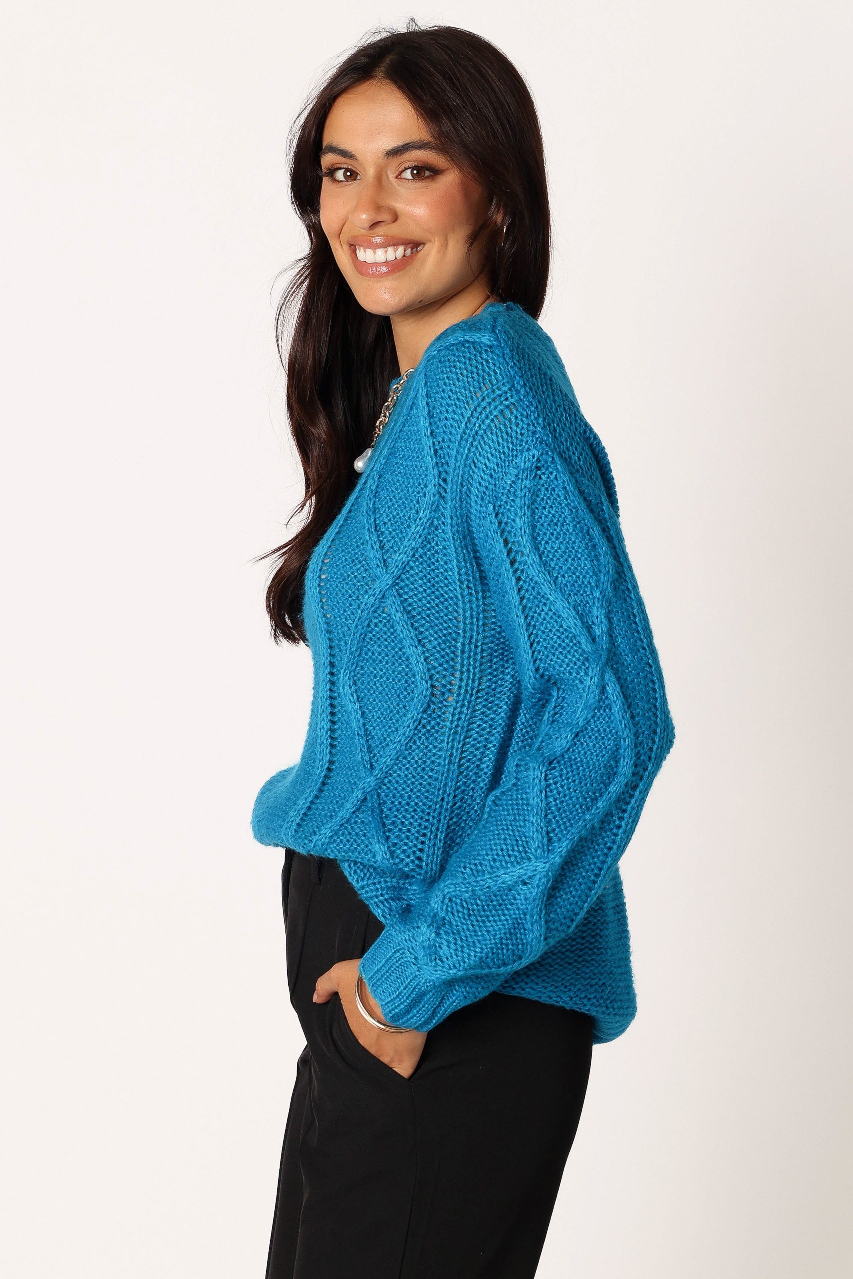 Michaela Knit Sweater - Royal Blue - Image 3