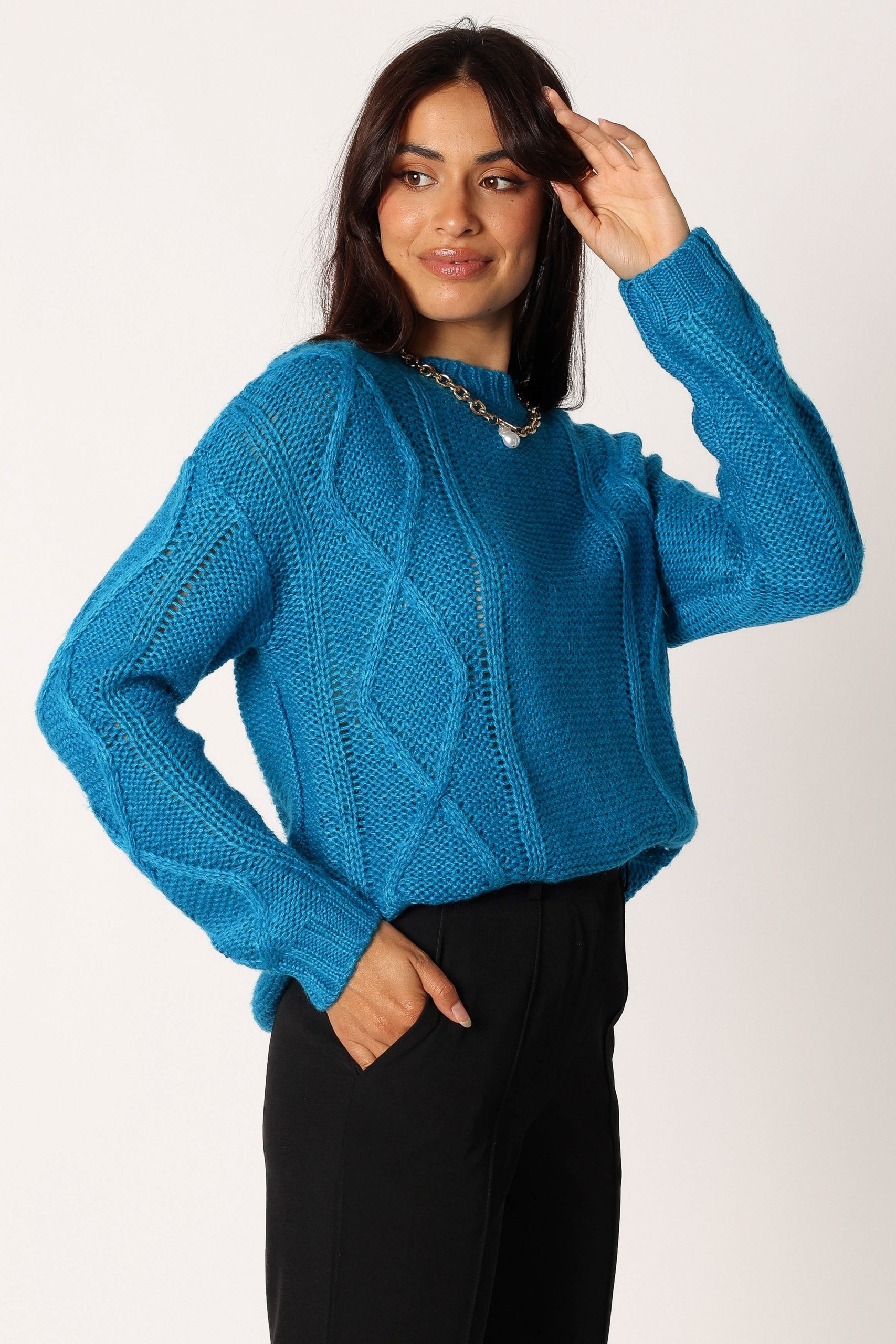 Michaela Knit Sweater - Royal Blue - Image 5