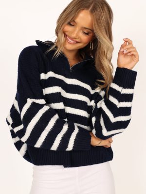 Miranda Knit Sweater - Navy