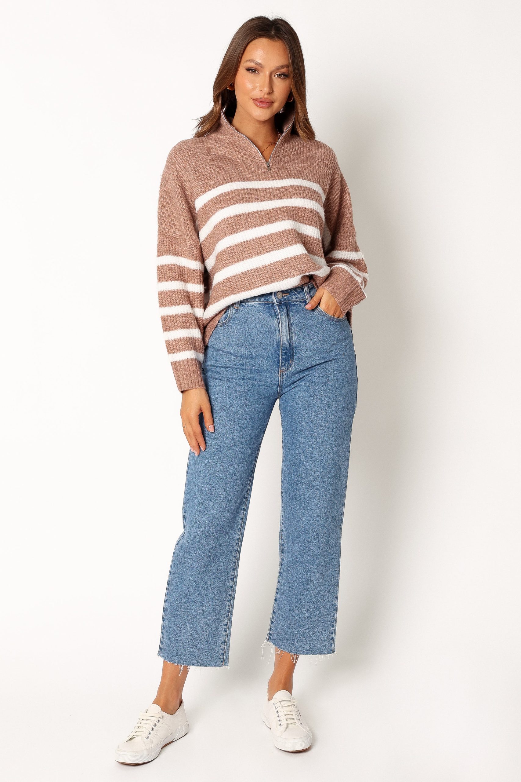 Miranda Knit Sweater - Taupe - Image 7