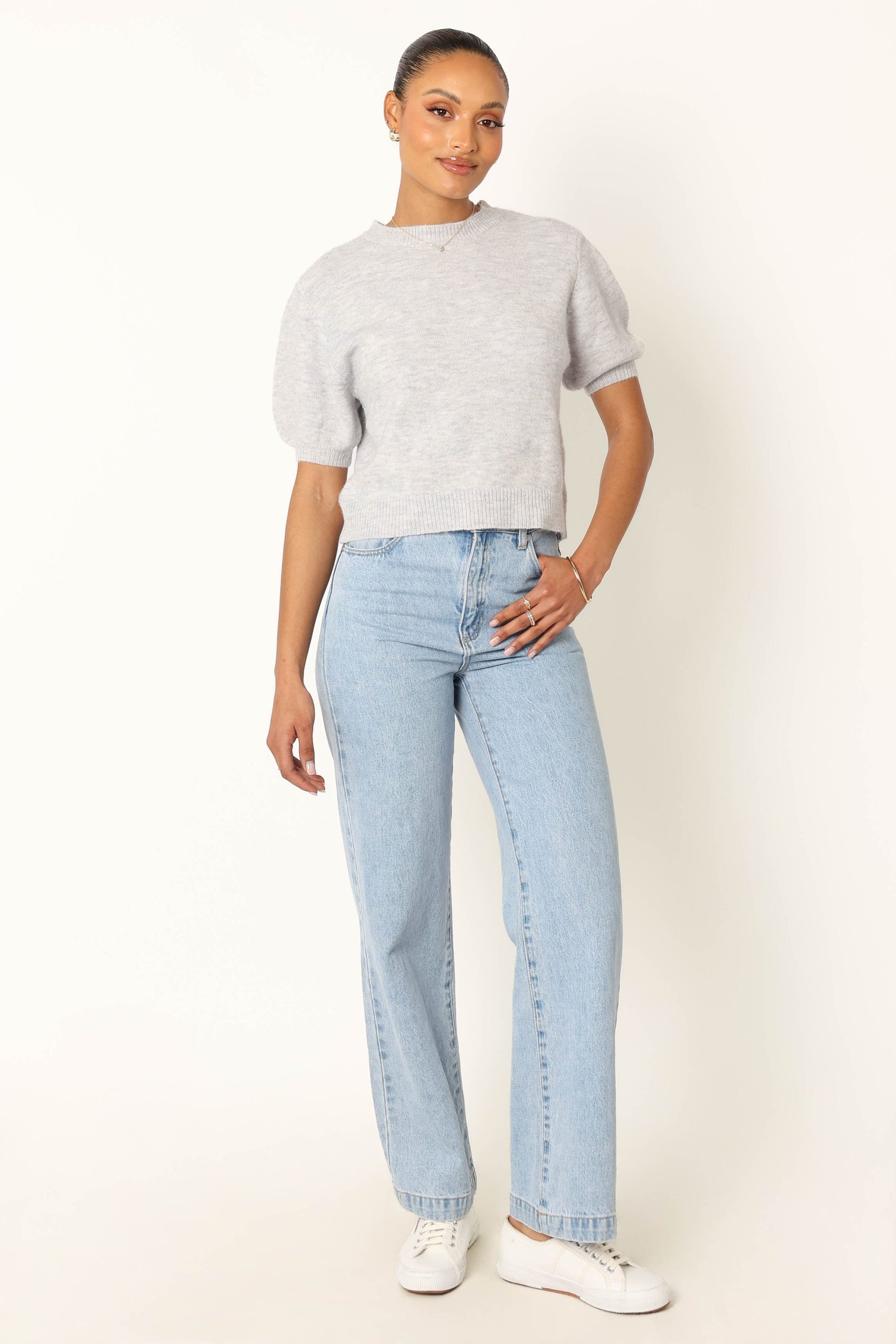 Noah Knit Sweater - Light Heather Grey - Image 10