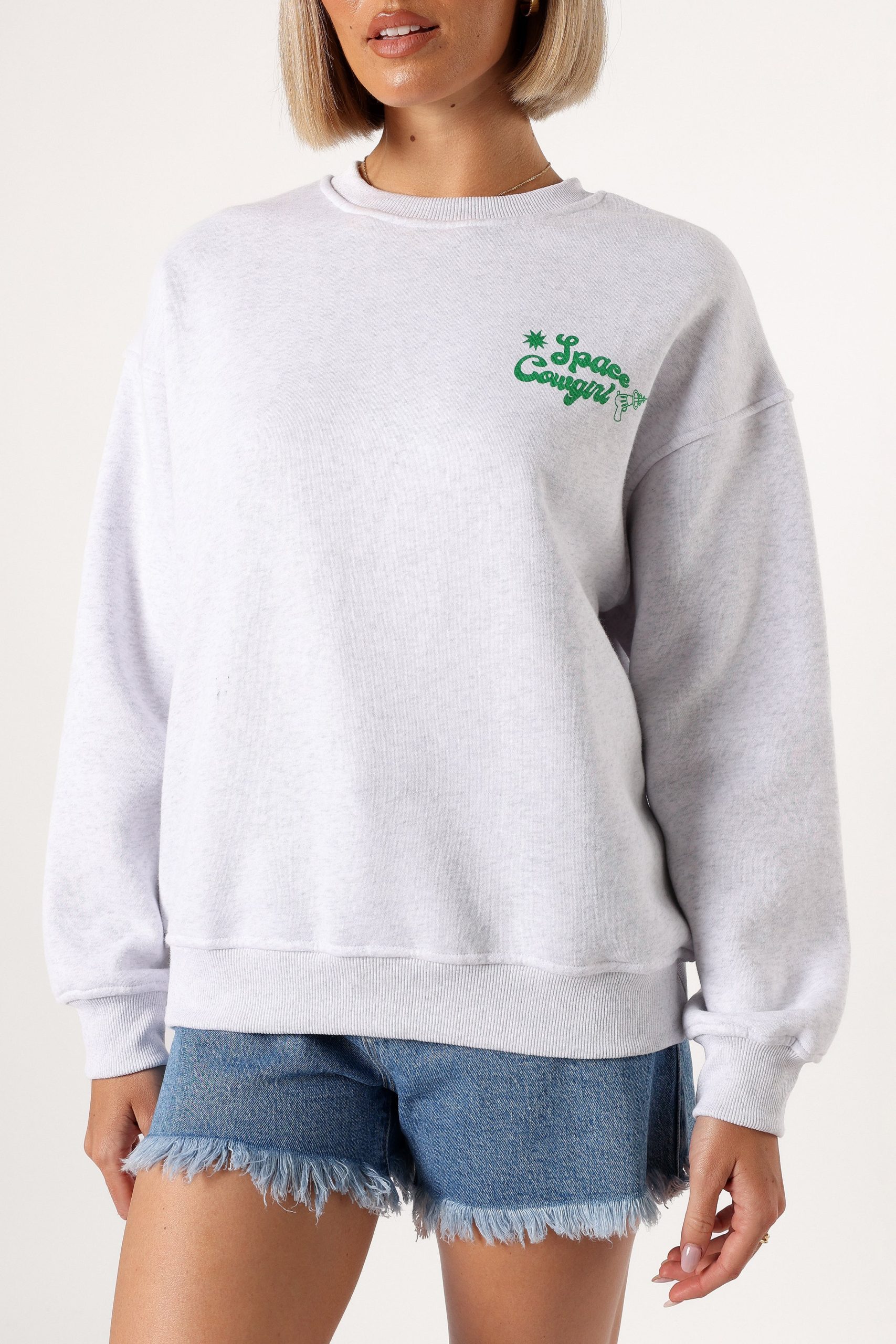 Alora Space Cowgirl Sweatshirt - Heather Grey - Image 7