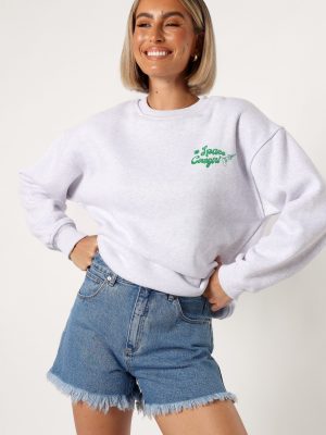 Alora Space Cowgirl Sweatshirt - Heather Grey