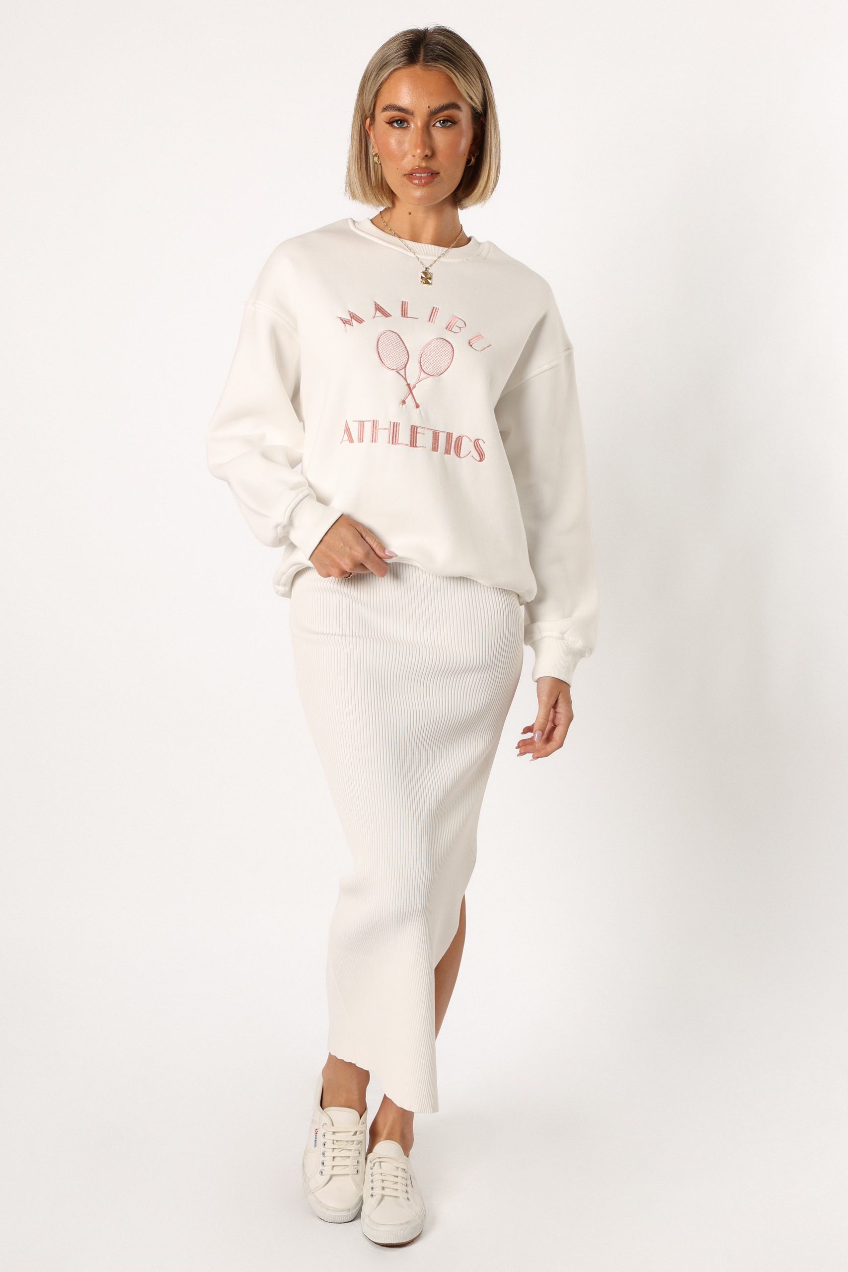 Cielo Malibu Athletics Sweatshirt - White - Image 2
