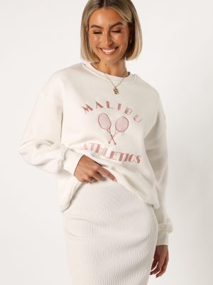 Cielo Malibu Athletics Sweatshirt - White