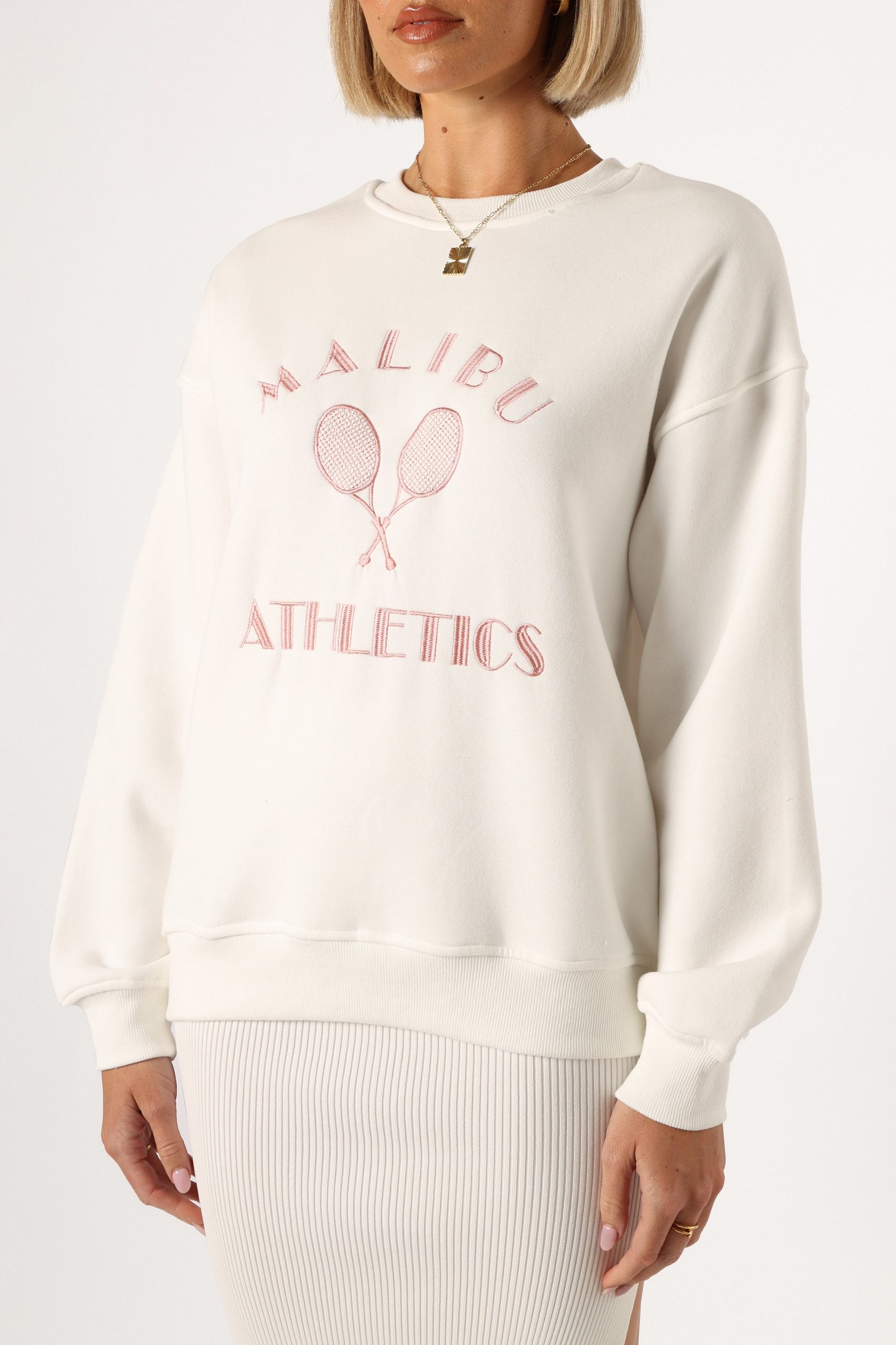 Cielo Malibu Athletics Sweatshirt - White - Image 7