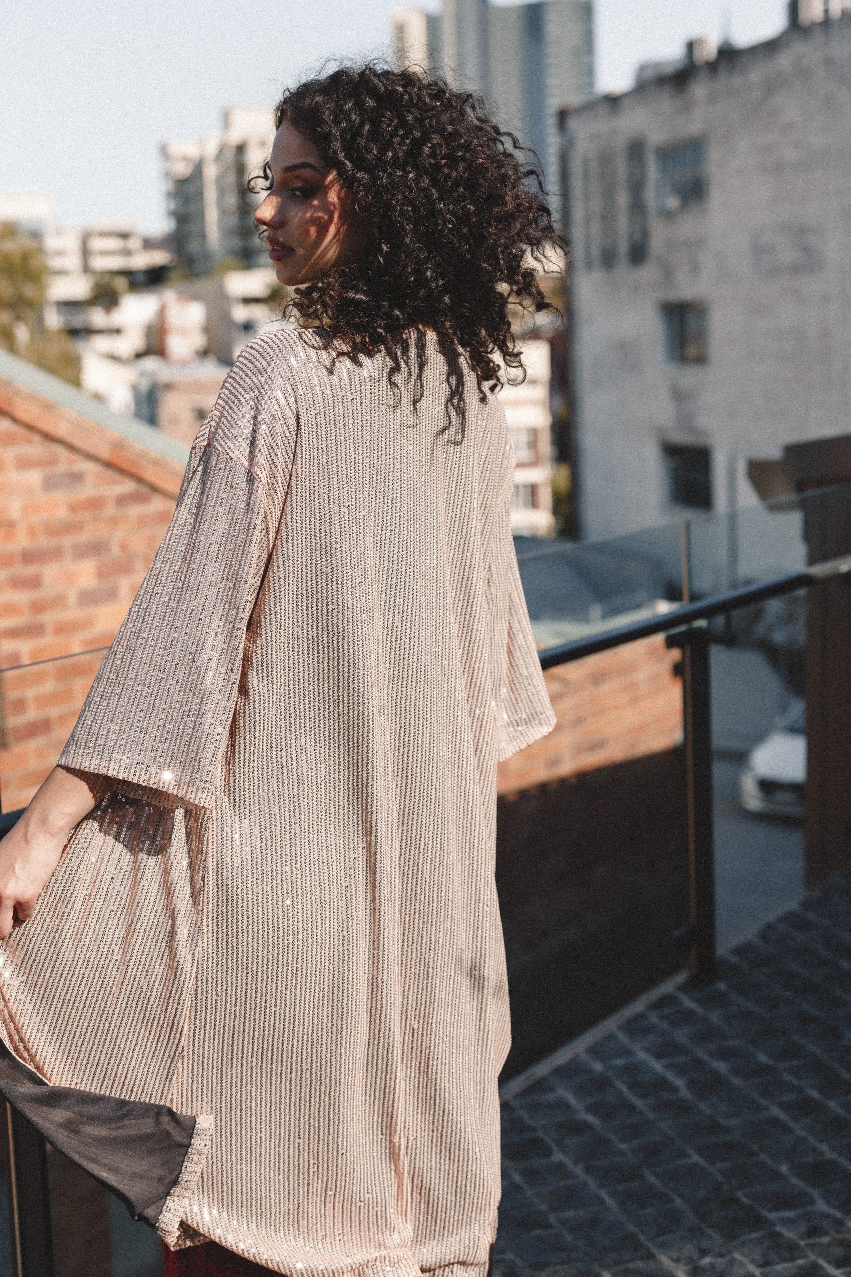 Jayleen Sequin Duster - Gold - Image 9