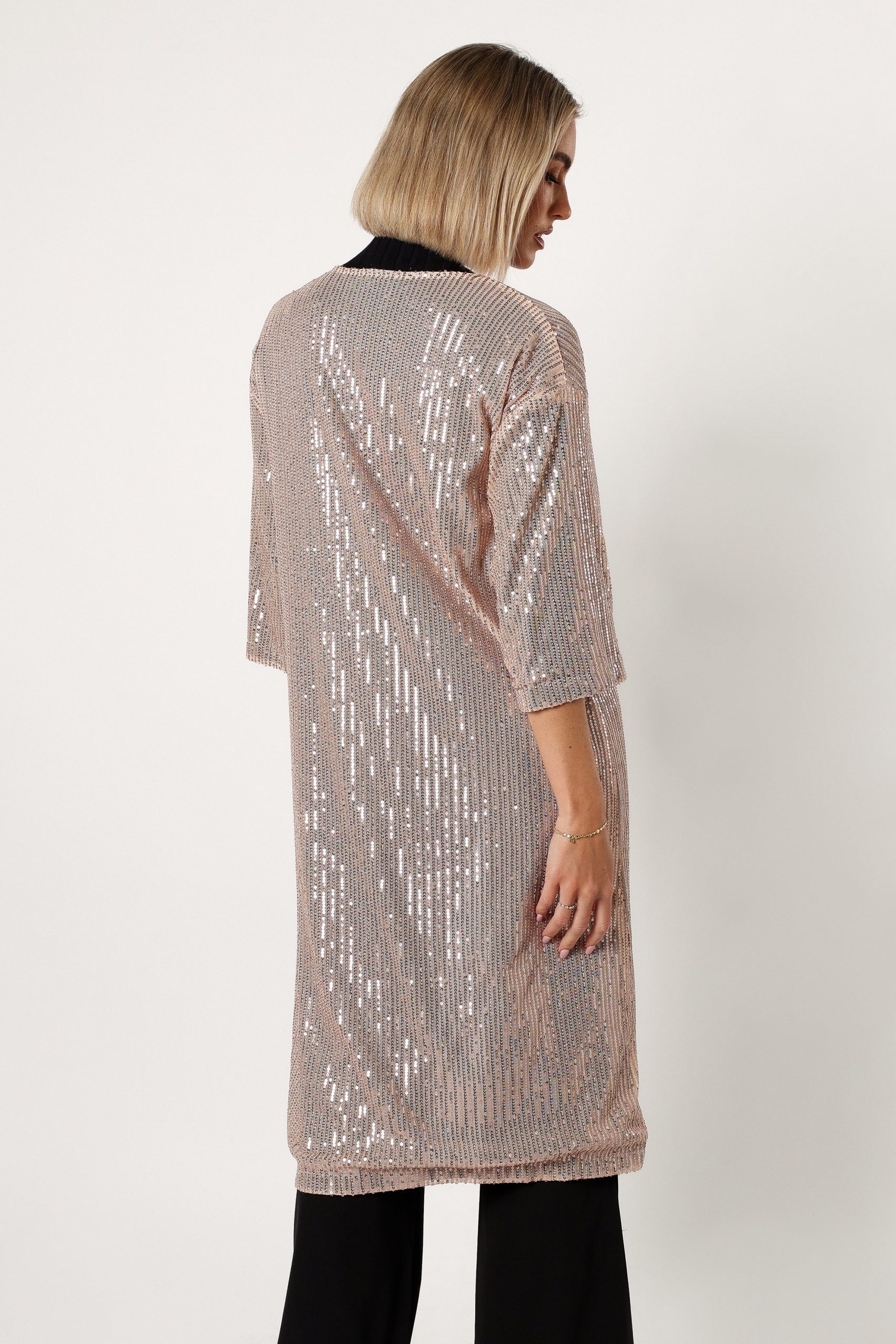 Jayleen Sequin Duster - Gold - Image 5