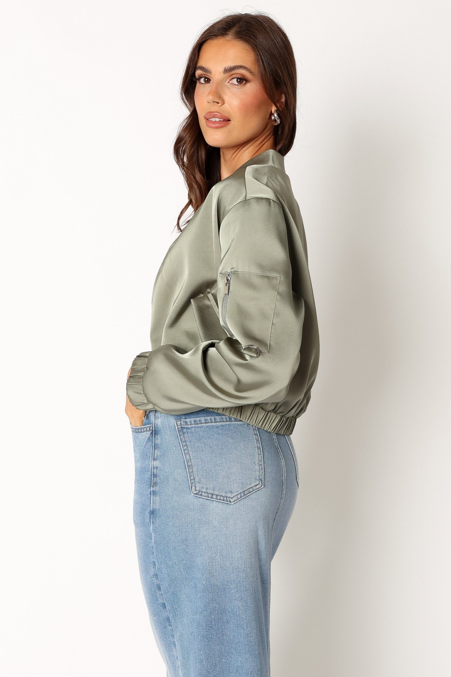 Kyra Bomber Jacket - Sage - Image 4