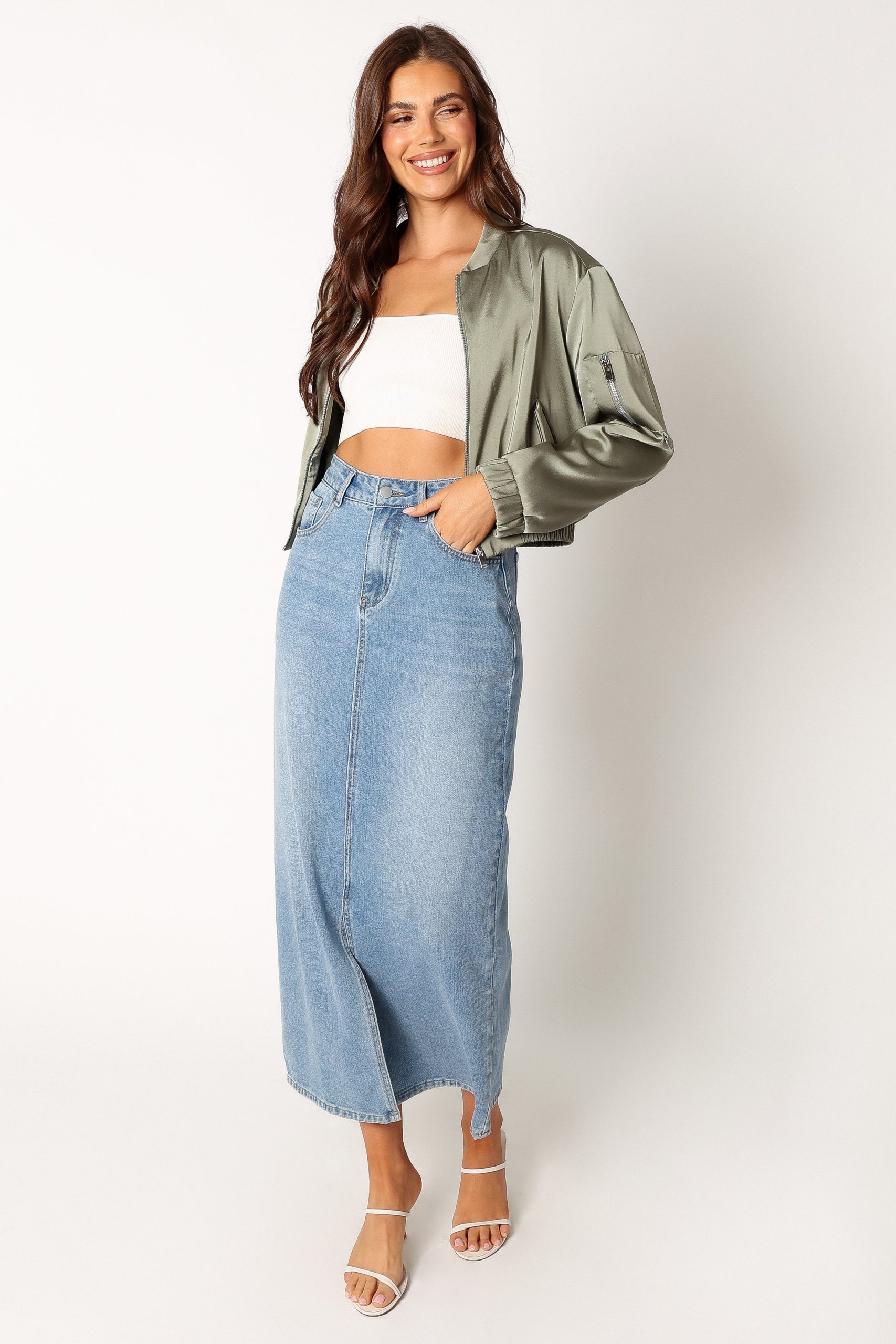 Kyra Bomber Jacket - Sage - Image 8
