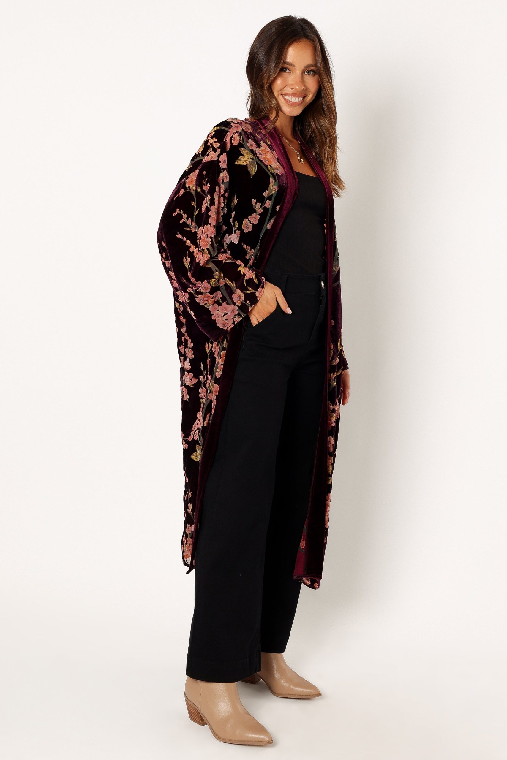 Lennon Velvet Duster - Floral - Image 6
