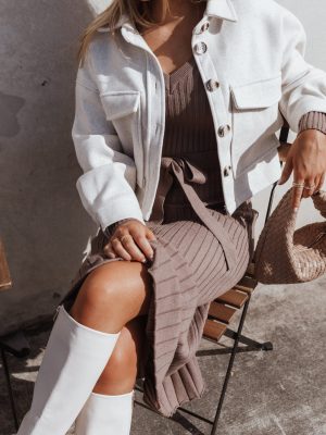 Liliana Double Pocket Jacket - Cream