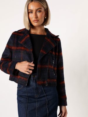 Logan Plaid Jacket - Navy/Teal