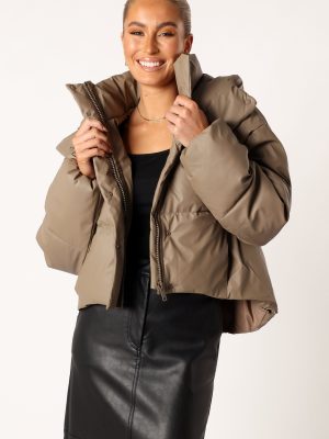 Tania Puffer Jacket - Mocha