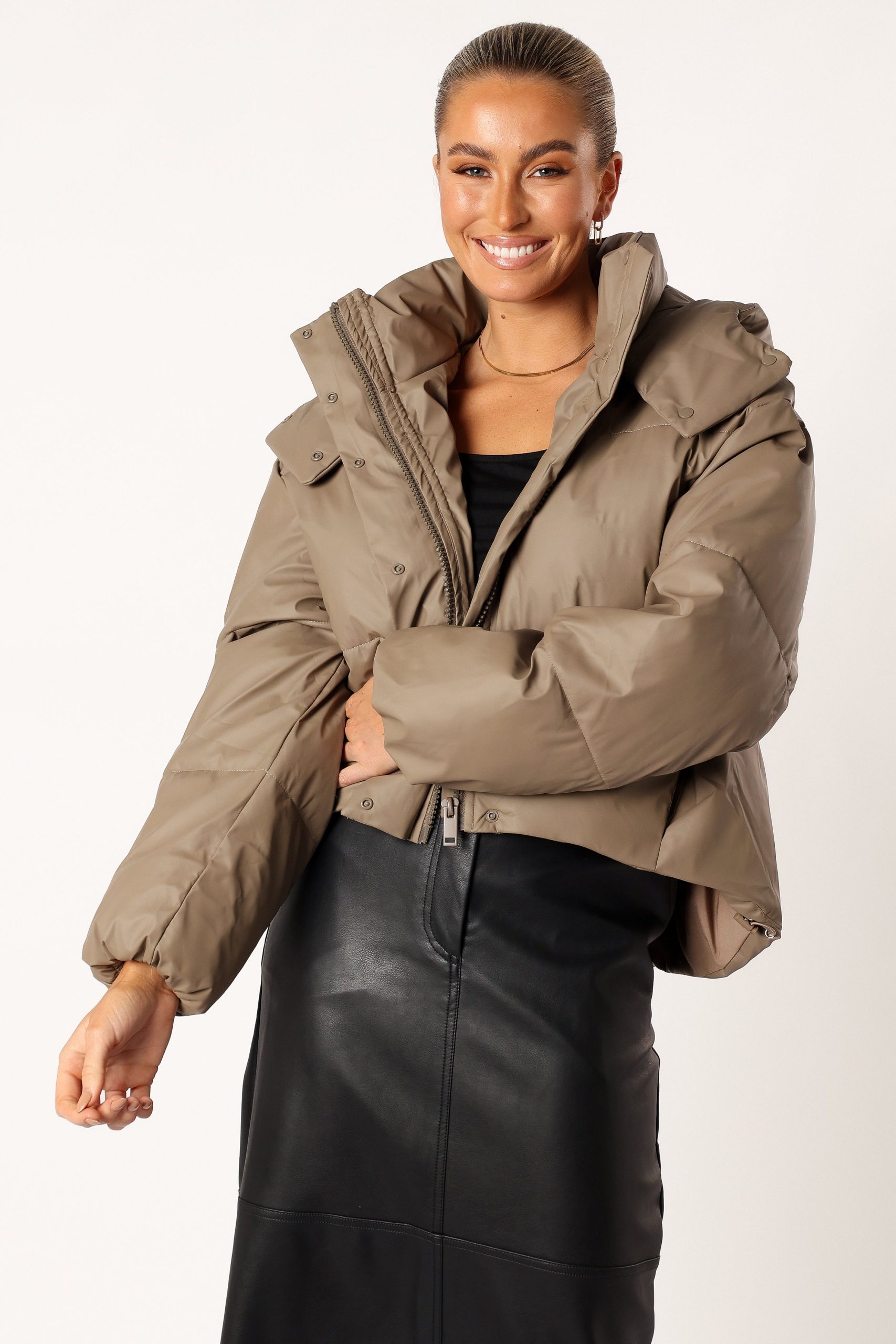 Tania Puffer Jacket - Mocha - Image 5