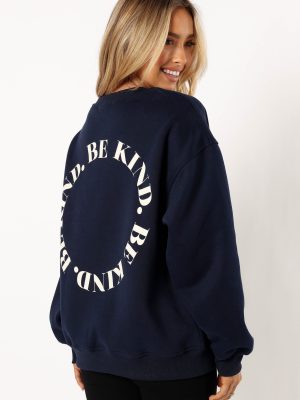 Wrenley Be Kind Sweatshirt - Navy