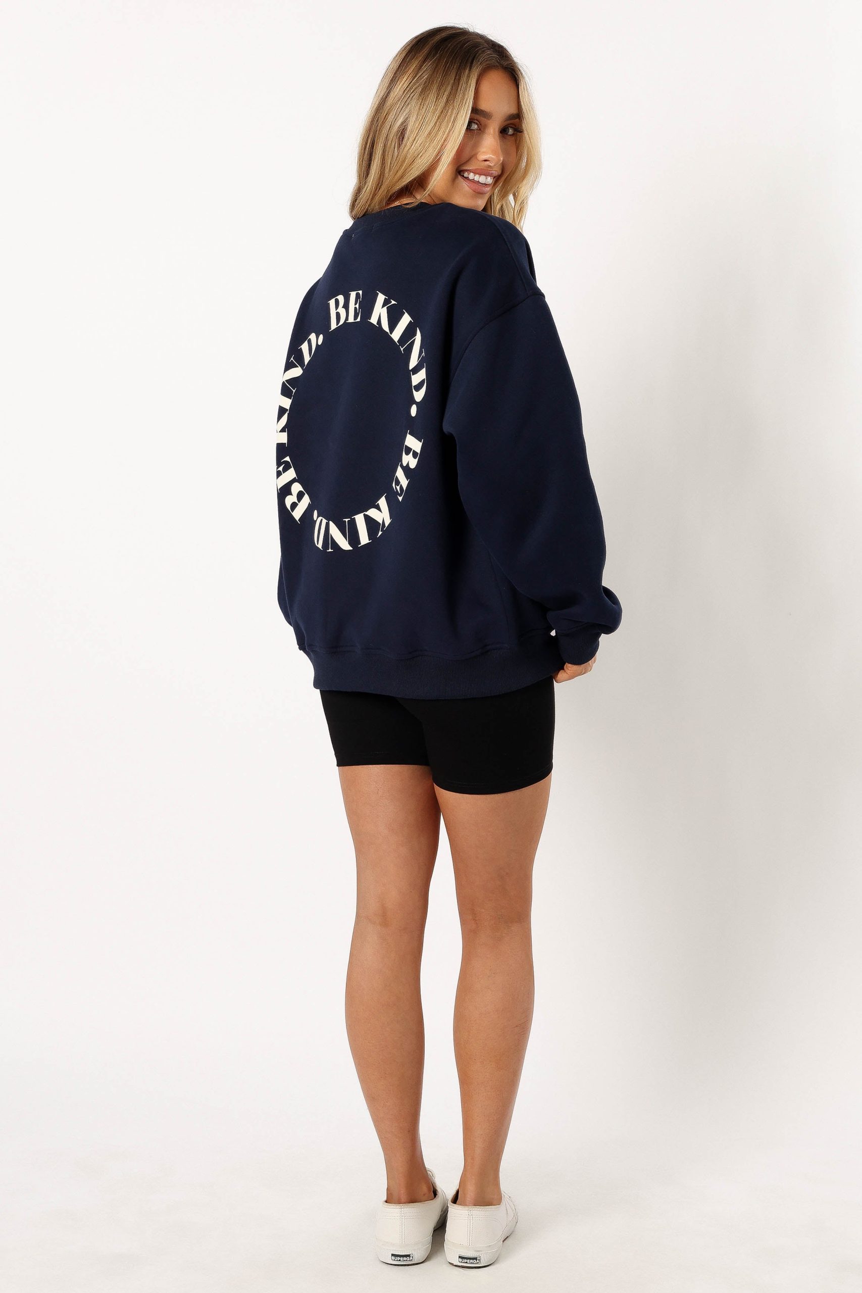 Wrenley Be Kind Sweatshirt - Navy - Image 5