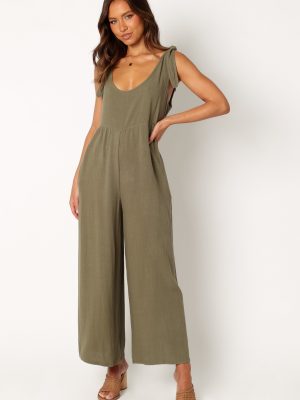 Ayla Linen Jumpsuit - Olive