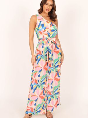Belinda One Shoulder Jumpsuit - Floral