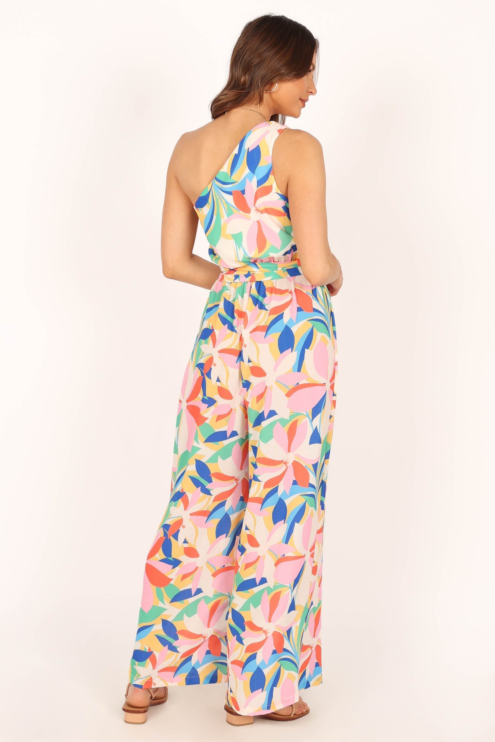Belinda One Shoulder Jumpsuit - Floral - Image 4