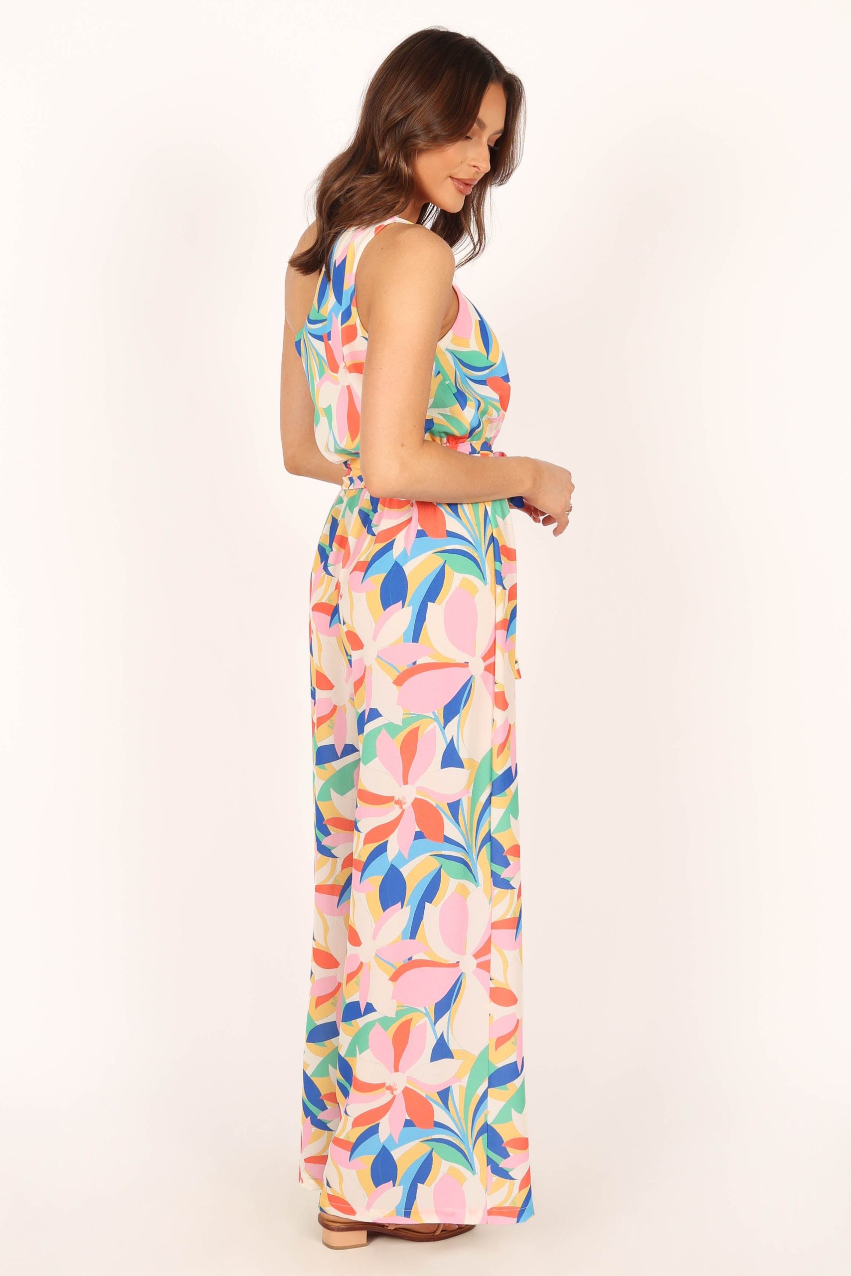 Belinda One Shoulder Jumpsuit - Floral - Image 5