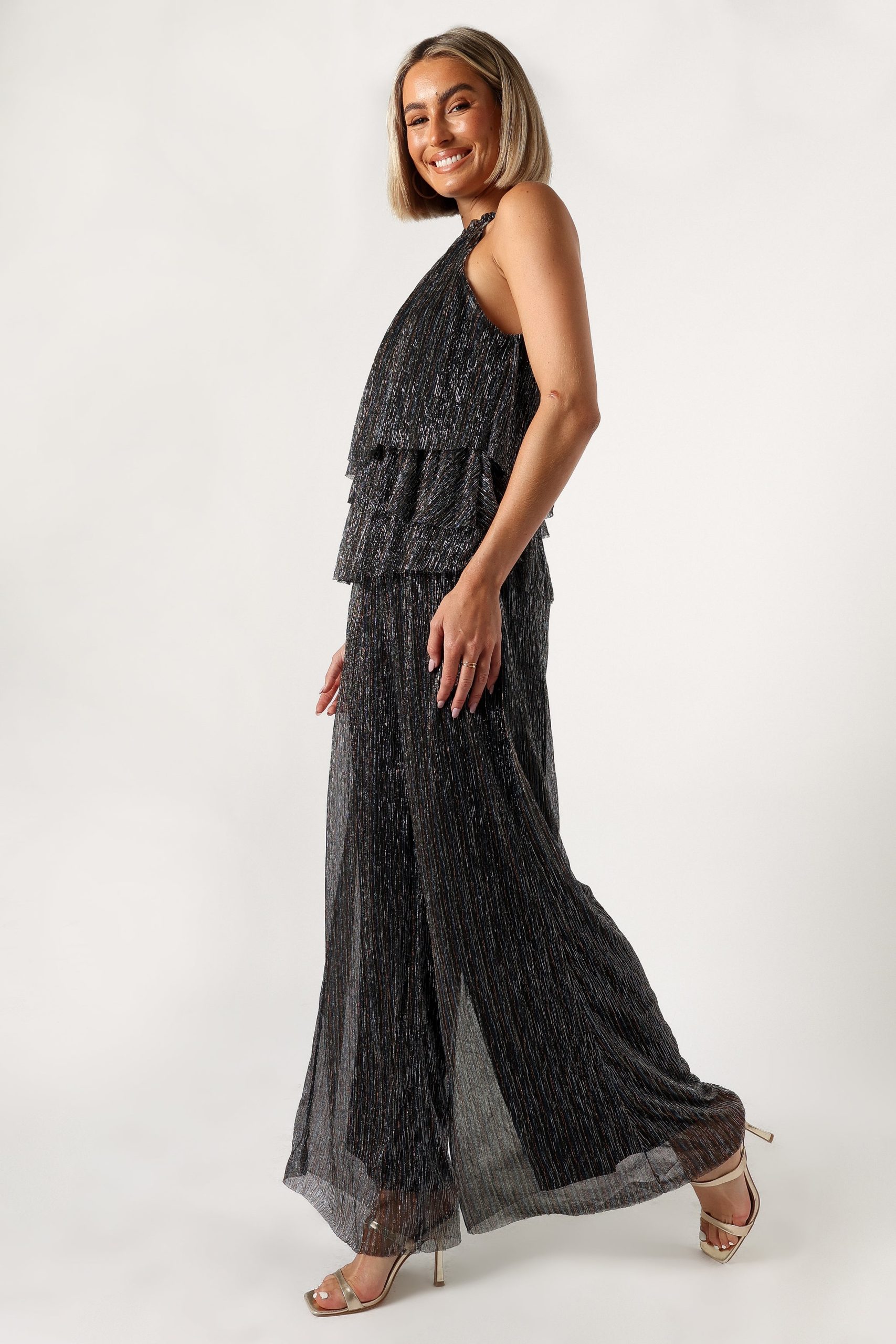 Elly Halter Jumpsuit - Black - Image 2