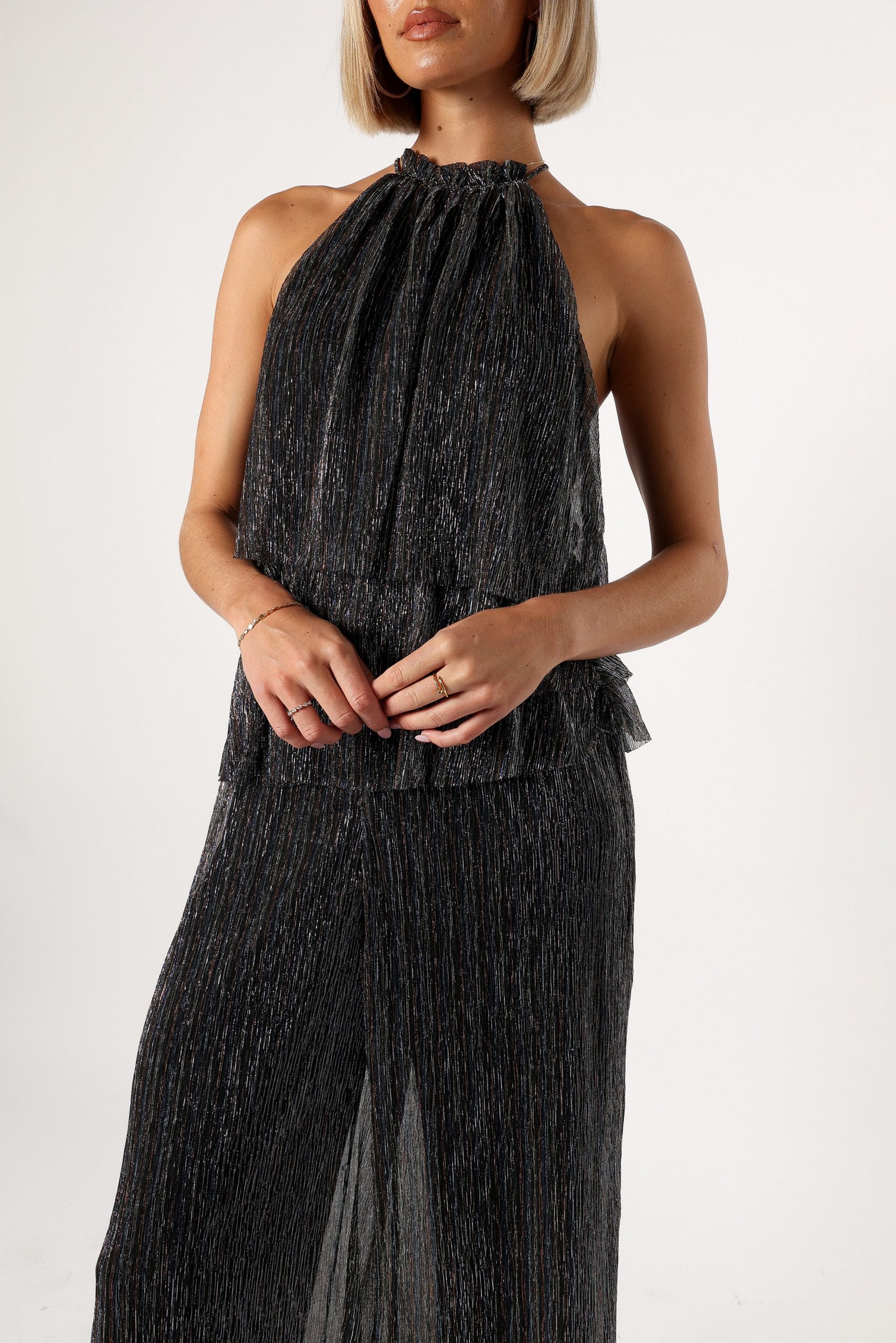 Elly Halter Jumpsuit - Black - Image 6