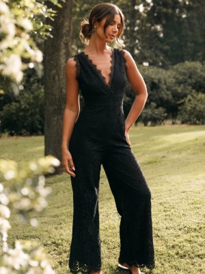 Eloise Lace Jumpsuit - Black