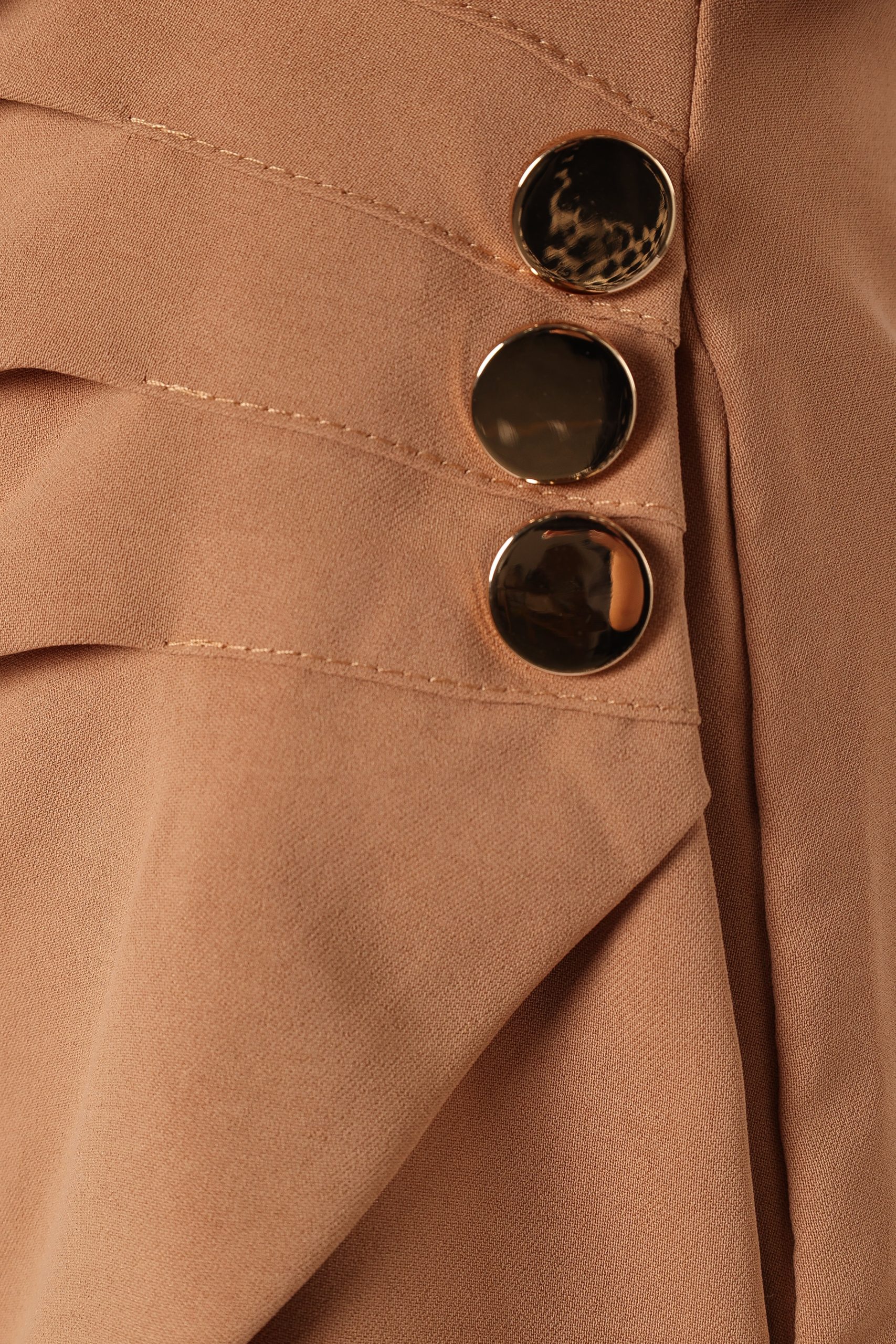 Galen Long Sleeve Romper - Mocha - Image 8