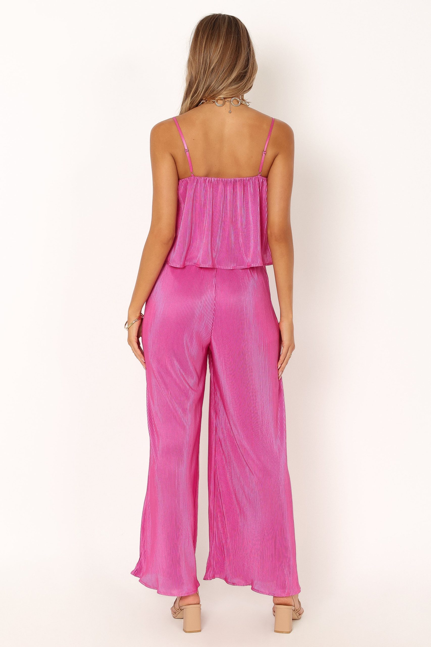 Jillian Plisse Jumpsuit - Orchid - Image 4