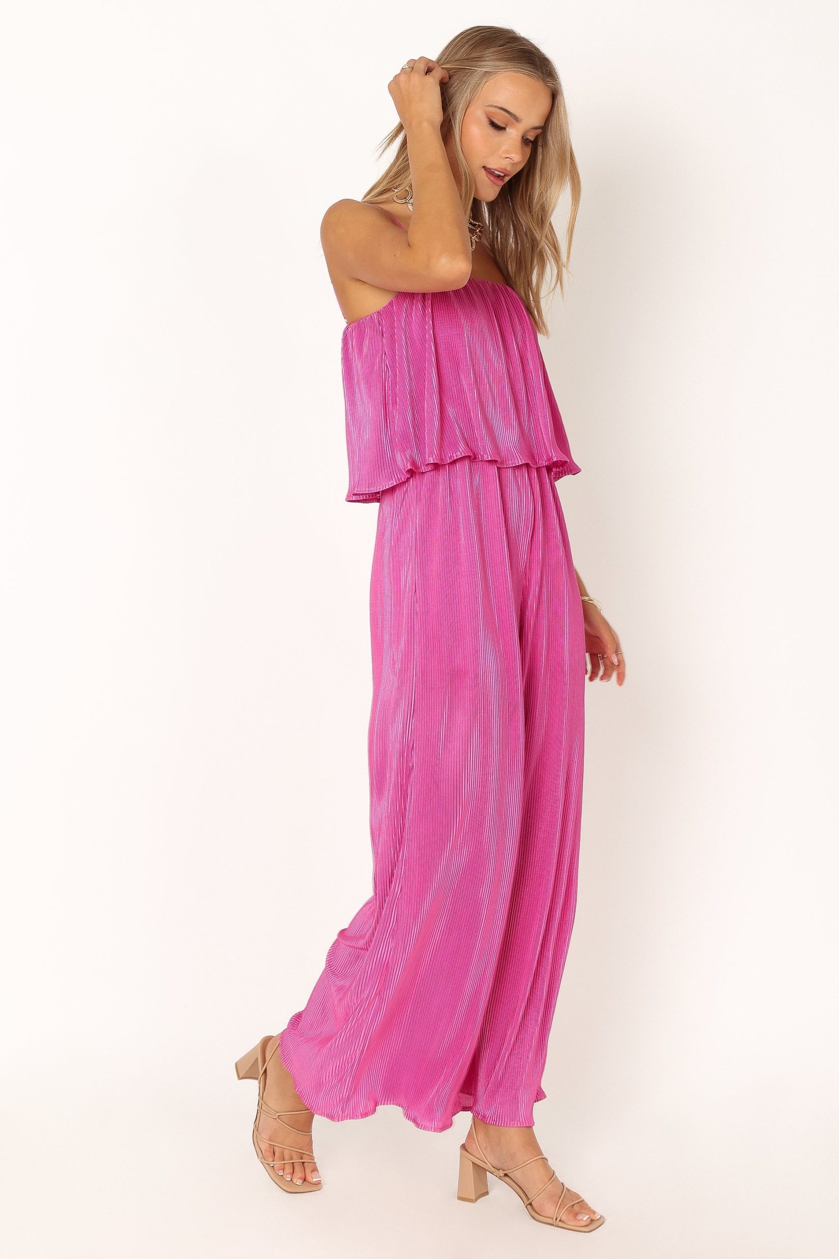 Jillian Plisse Jumpsuit - Orchid - Image 5