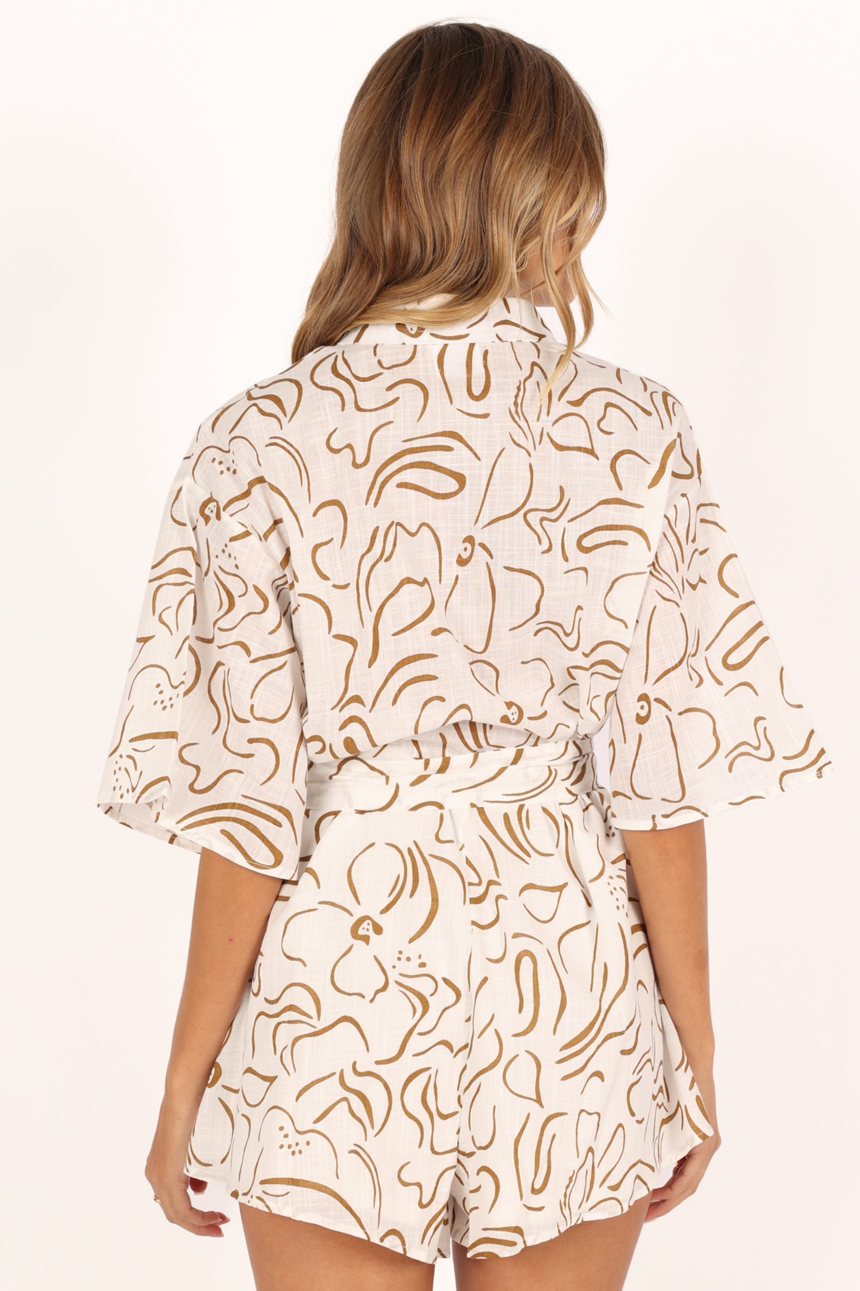 Kellie Romper - White/Beige - Image 7