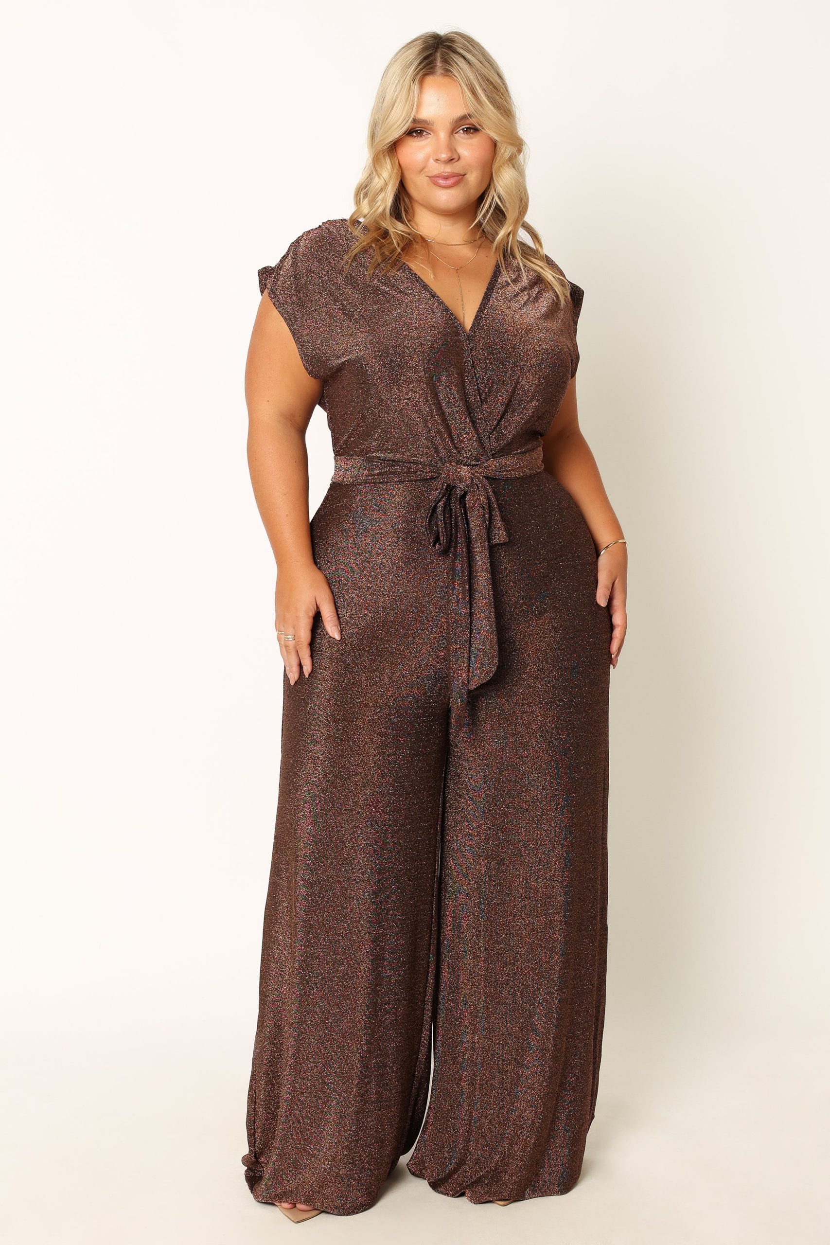 Nora Wide Leg Jumpsuit - Chocolate - Image 4