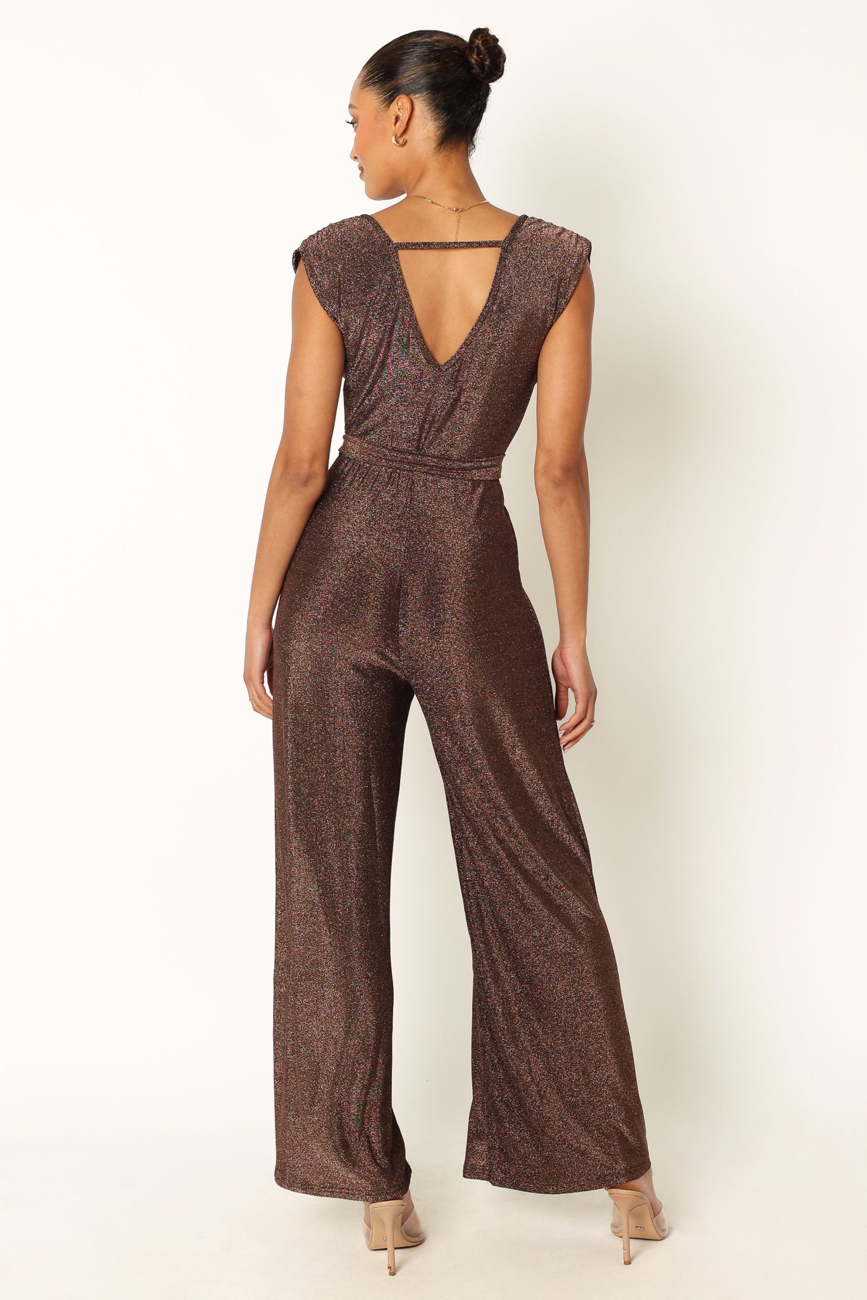 Nora Wide Leg Jumpsuit - Chocolate - Image 8