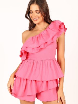 Sammy Frill Romper - Pink