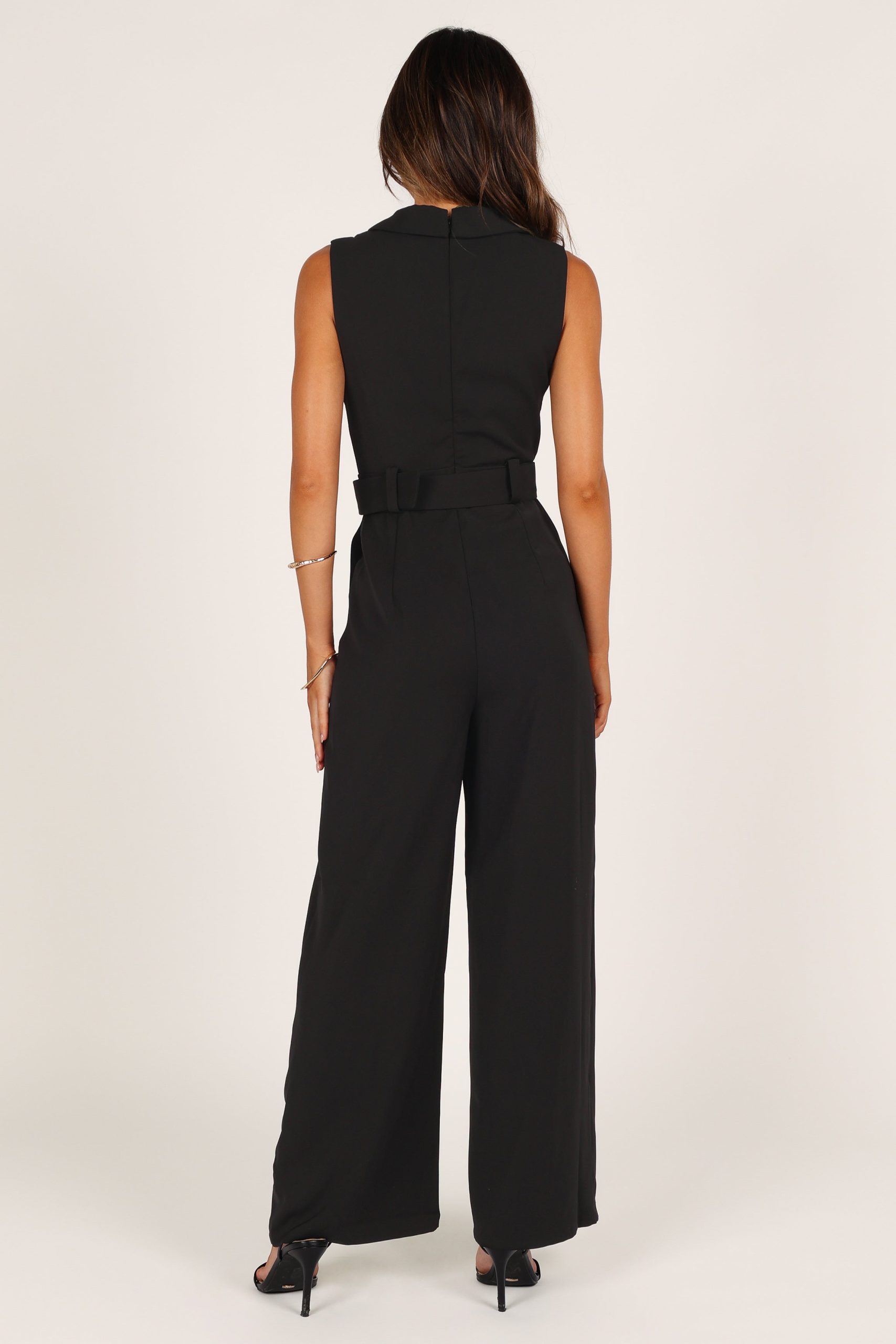 Sienna Belted Jumpsuit - Black - Image 5