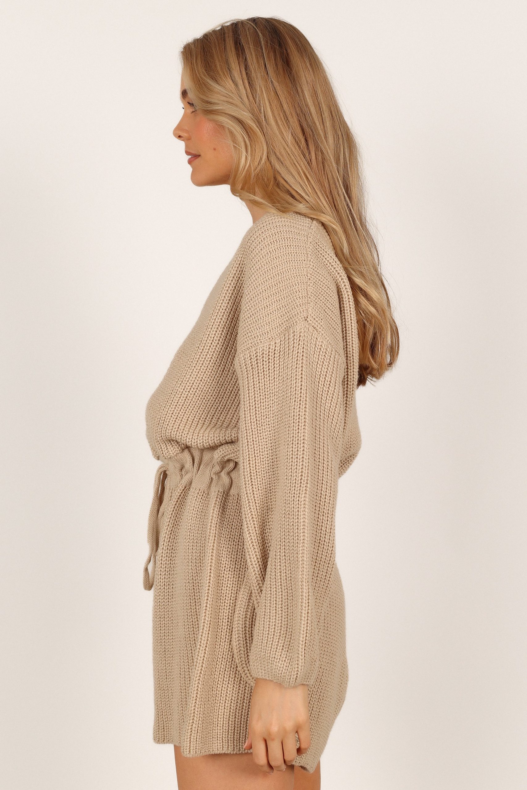 Sloane Sweater Romper - Taupe - Image 6
