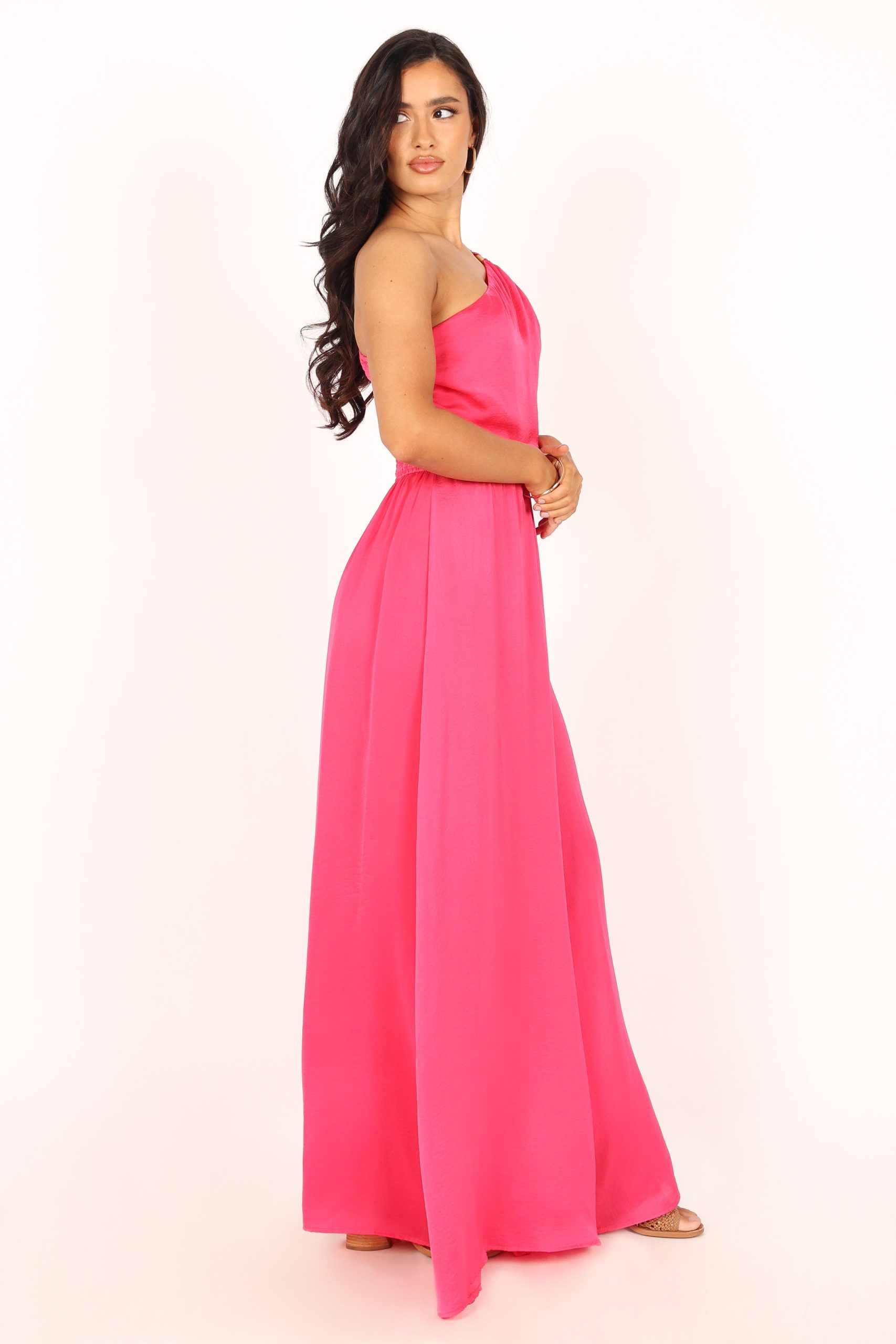 Sunanda One Shoulder Jumpsuit - Fuchsia - Image 4