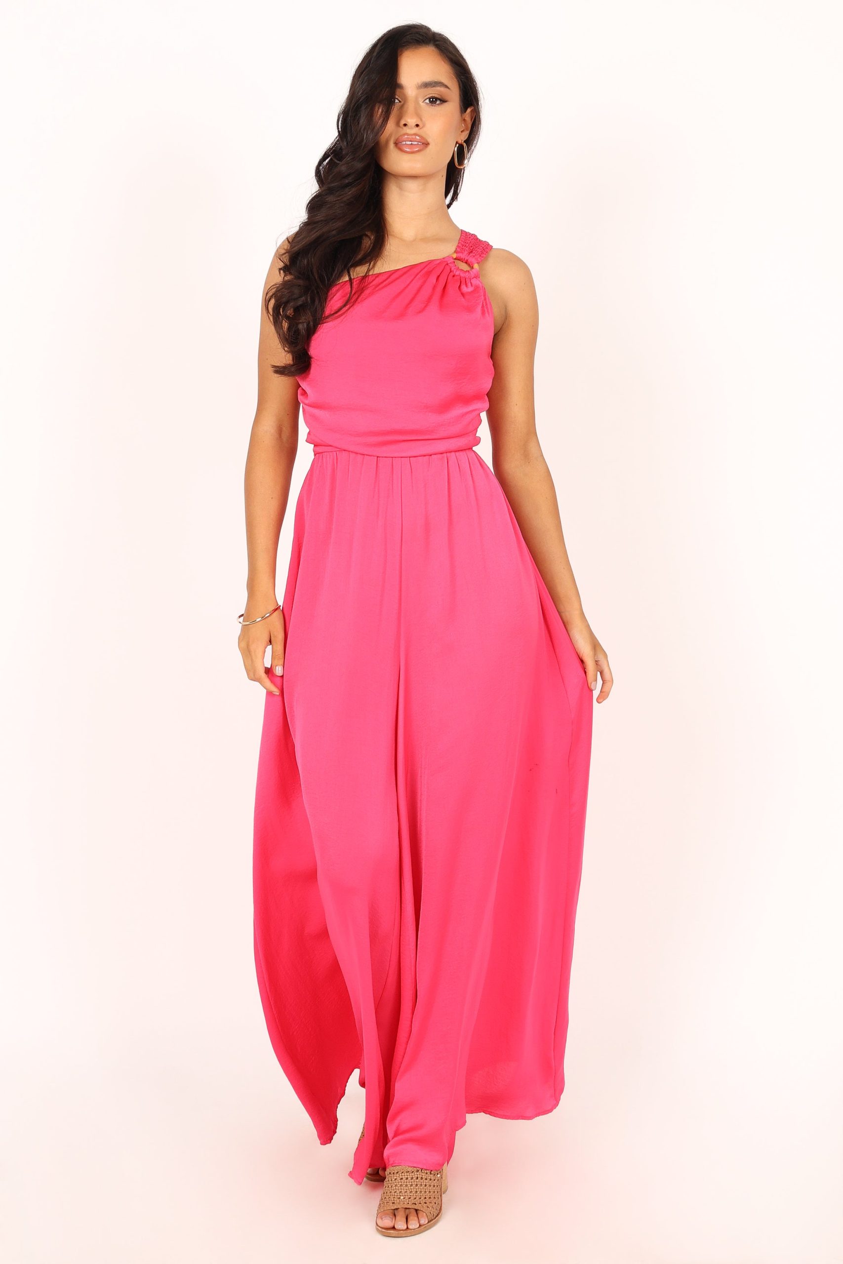 Sunanda One Shoulder Jumpsuit - Fuchsia - Image 6