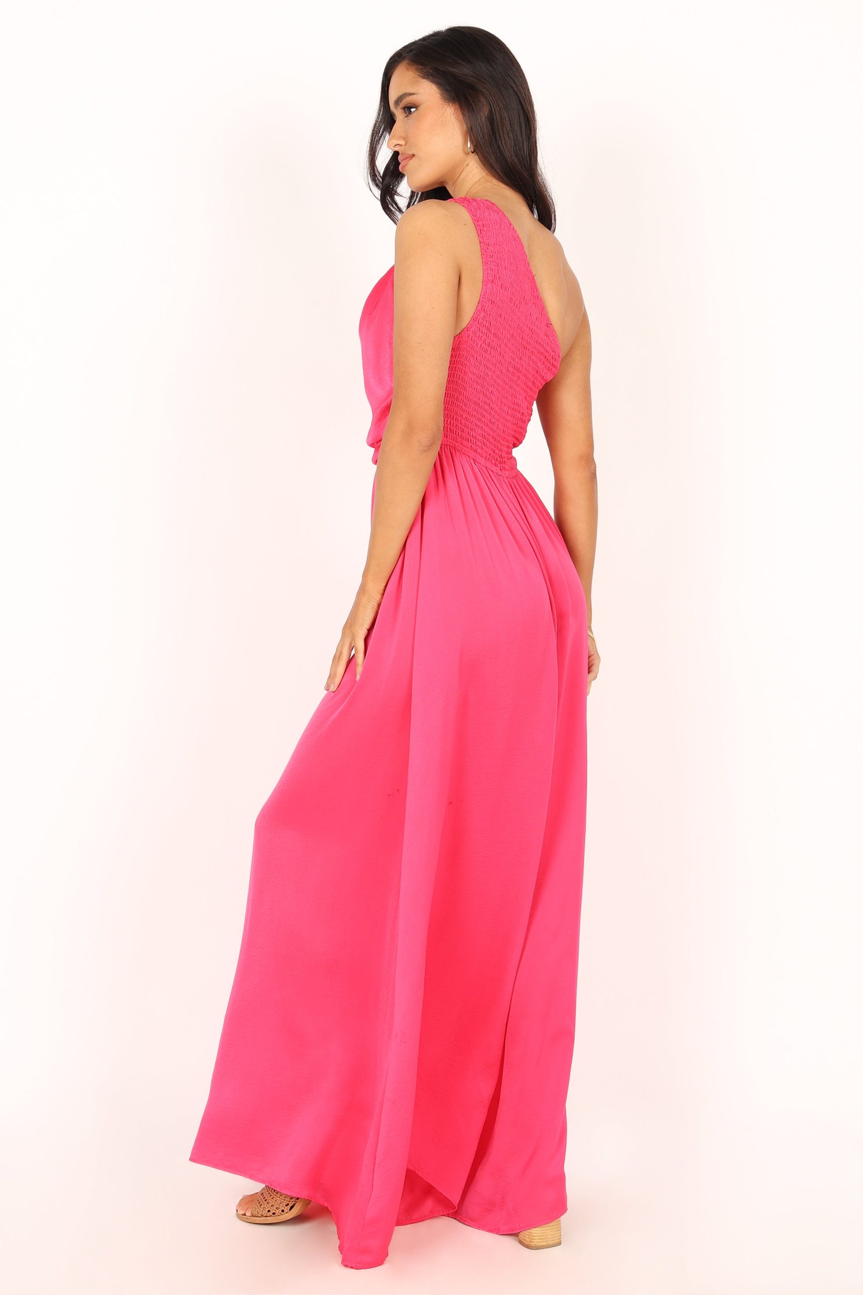 Sunanda One Shoulder Jumpsuit - Fuchsia - Image 8