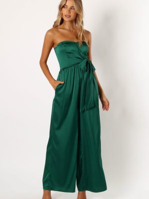 Tanya Strapless Jumpsuit - Emerald