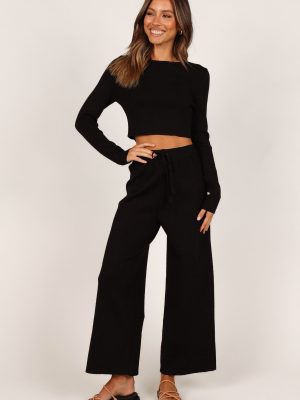 Ayers Long Sleeve Set - Black