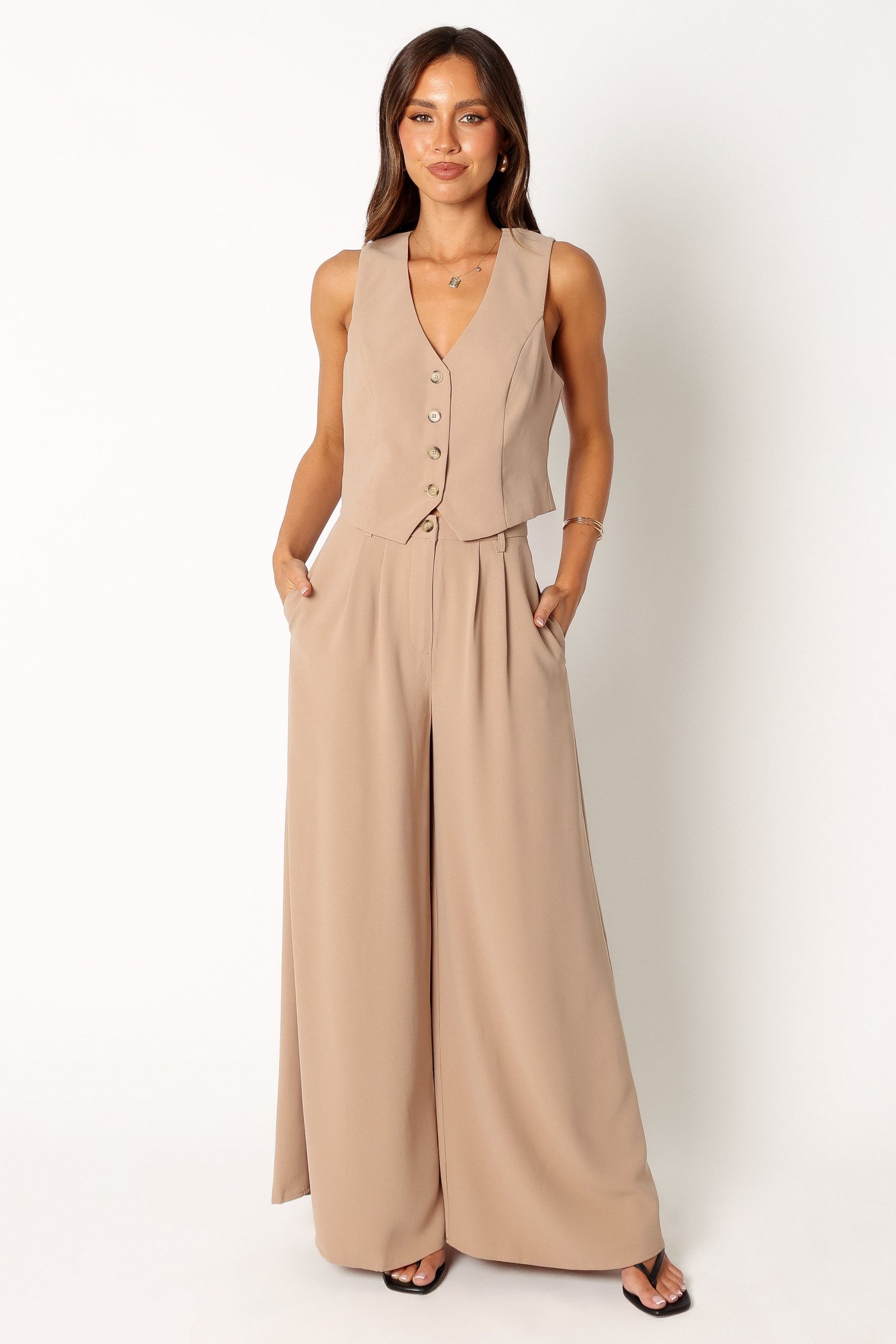 Camille Two Piece Set - Beige - Image 6