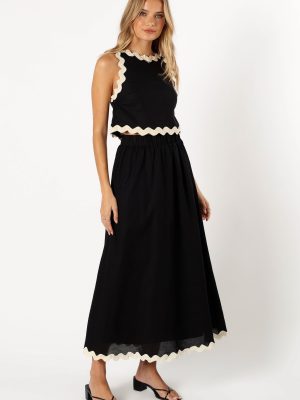 Chrissy Two Piece Set - Black Cream